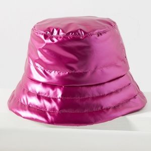 Anthropologie BARBIE Pink Puffer Bucket Hat